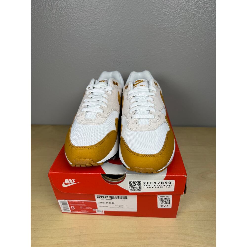 Nike Air Max 1 SC Bronze White Brown Men’s Size 9 Brand New - Picture 2 of 6